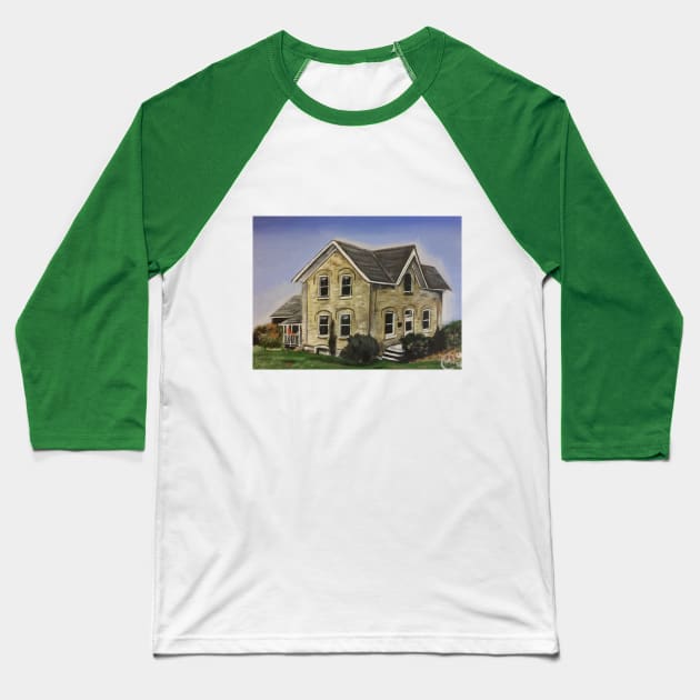 John Diefenbaker House Baseball T-Shirt by ManolitoAguirre1990